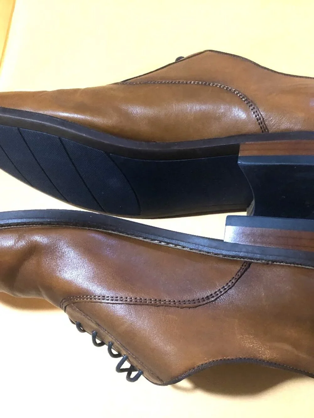 Aston Grey Leu Oxford Brown Leather Lace Up Shoes Men's Size 10